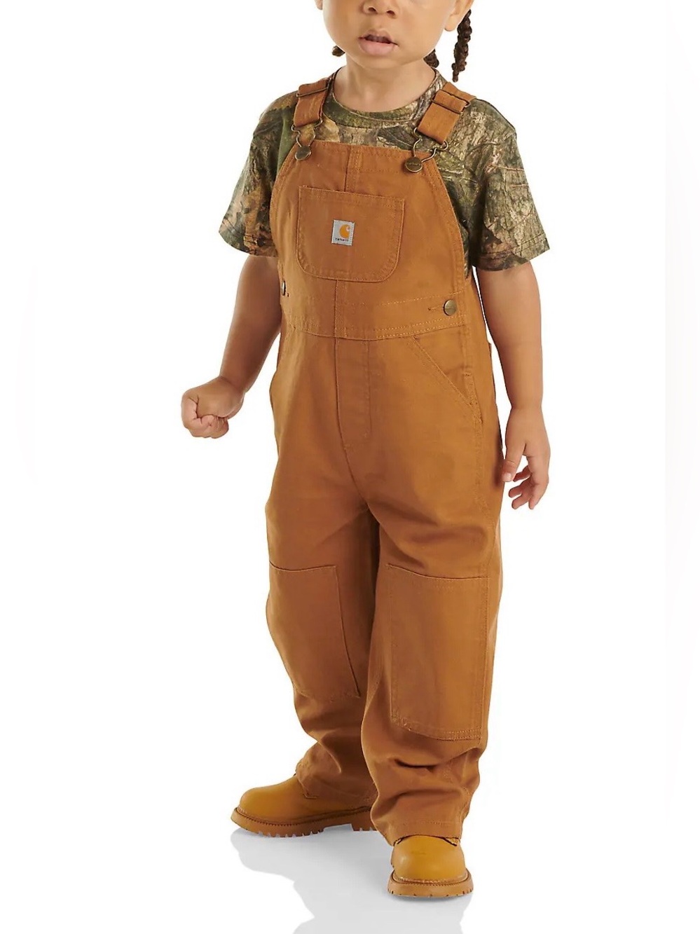 Carhartt Kids Canvas Bib Overalls Baby/Toddler in Carhartt Tan Size 3T